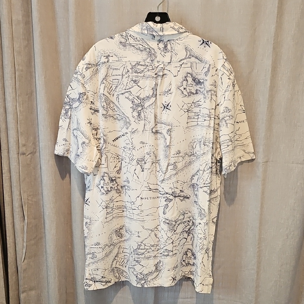 Ralph Lauren Mens Blue Label Knit Oxford Short Sleeve Map Print Polo Shirt - Picture 9 of 16